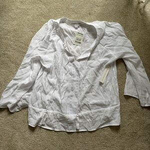 White linen blouse